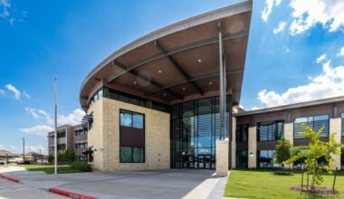Lake Houston Middle School is a 213,000-square-foot, three-story facility designed to house around 1,100 students. (Courtesy Humble ISD)