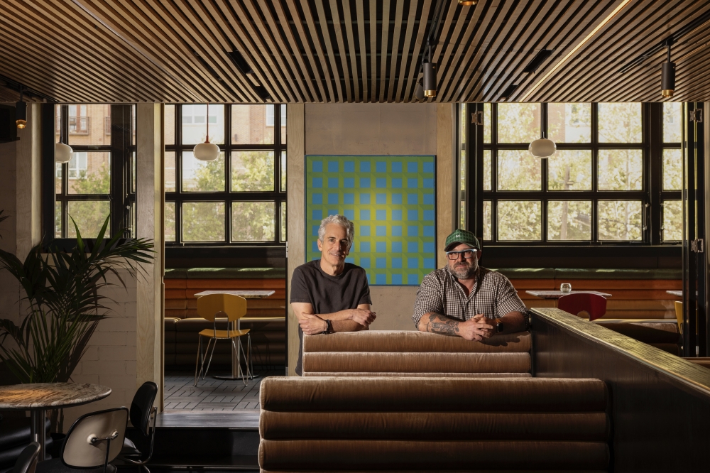 chefs sit in a restaurant