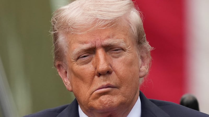 ARLINGTON, VIRGINIA - SEPTEMBER 11: U.S. President Donald Trump attends a September 11th observance event in the courtyard of the Pentagon September 11, 2025 in Arlington, Virginia. Today marks the 24th anniversary of the 9/11 terror attacks that claimed the lives of nearly 3,000 people. (Photo by Andrew Harnik/Getty Images)