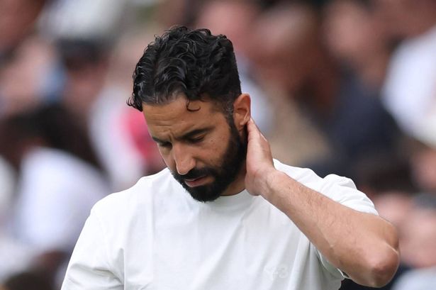 Ruben Amorim looks dejected