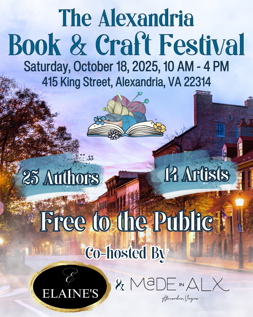 Alexandria Book and Craft Festival Image for Social Media