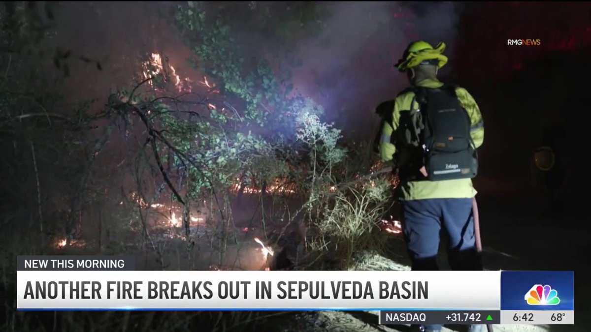 Another fire breaks out in Sepulveda Basin – NBC Los Angeles
