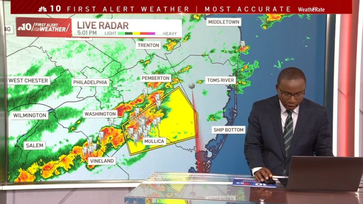 Severe storms hit South Jersey, moving towards Philly area – NBC10 Philadelphia