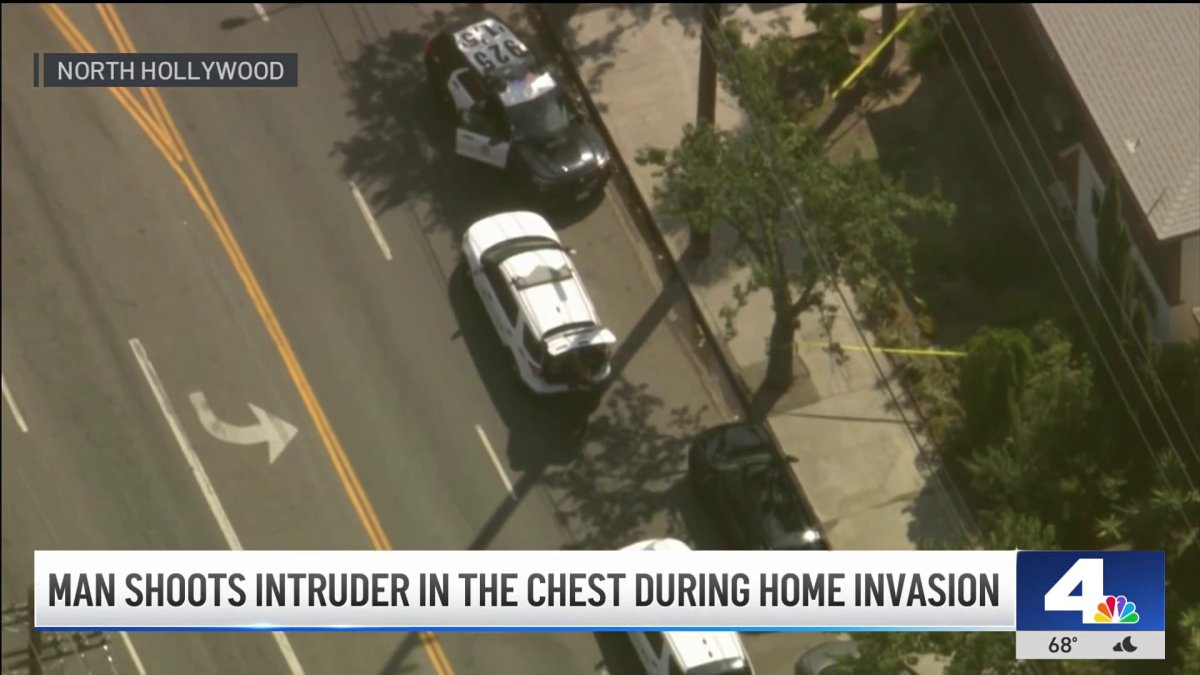 Man shoots intruder in chest during North Hollywood home invasion – NBC Los Angeles