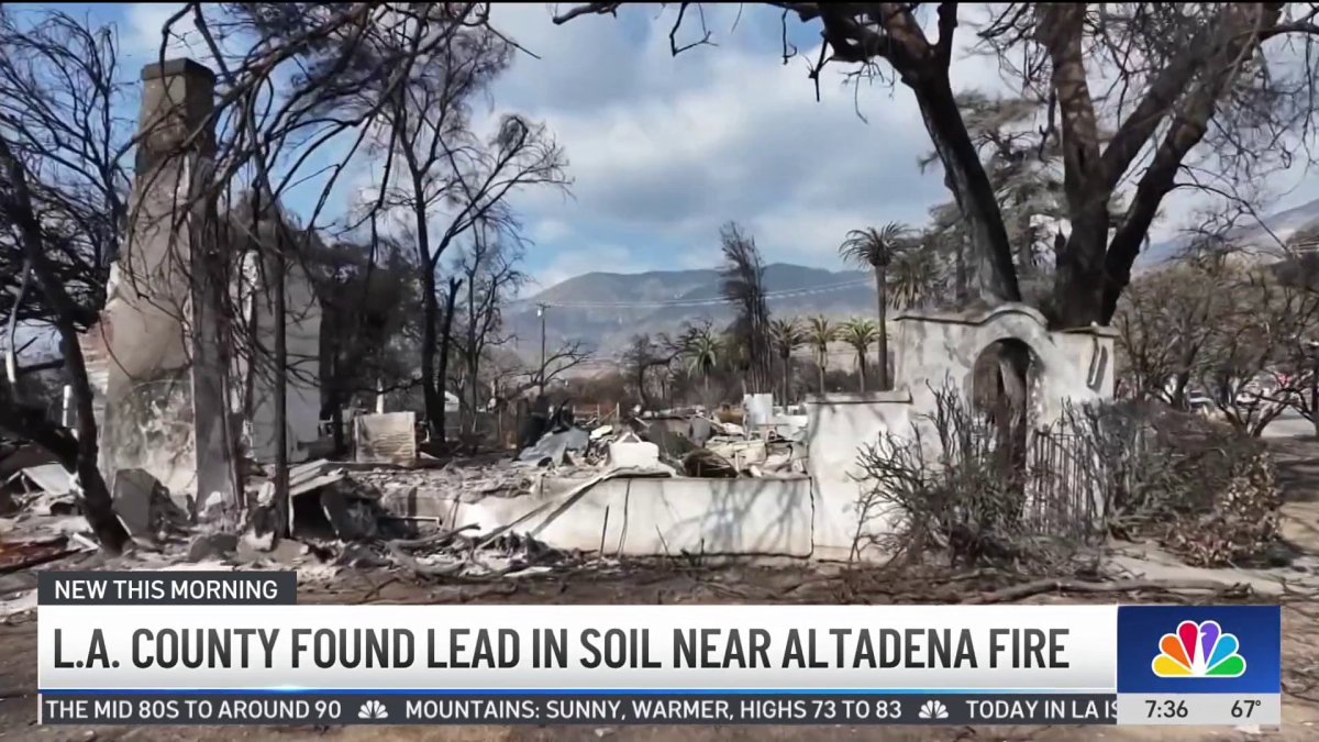 Lead found in soil near Altadena after fire, LA County says – NBC Los Angeles