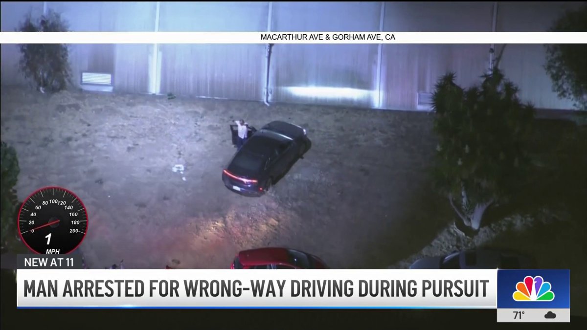 Man arrested for wrong-way driving during pursuit in West LA – NBC Los Angeles