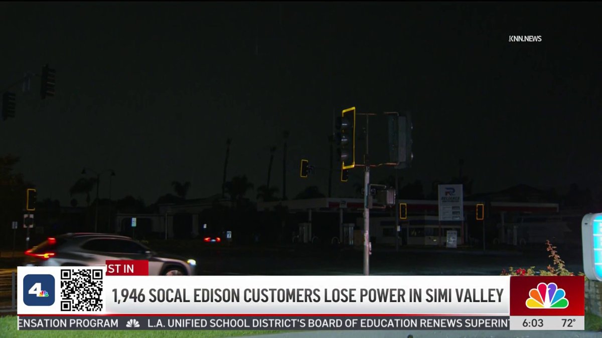 SoCal Edison customers lose power in Simi Valley – NBC Los Angeles