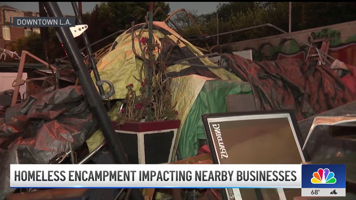 Trash and homeless encampment impacting business in downtown LA – NBC Los Angeles