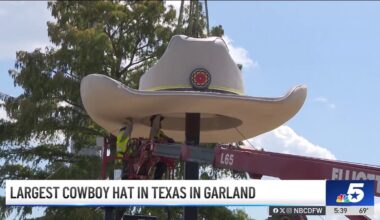 Massive cowboy hat unveiled in Garland – NBC 5 Dallas-Fort Worth