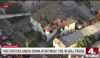 Hollywood apartment building catches fire – NBC Los Angeles