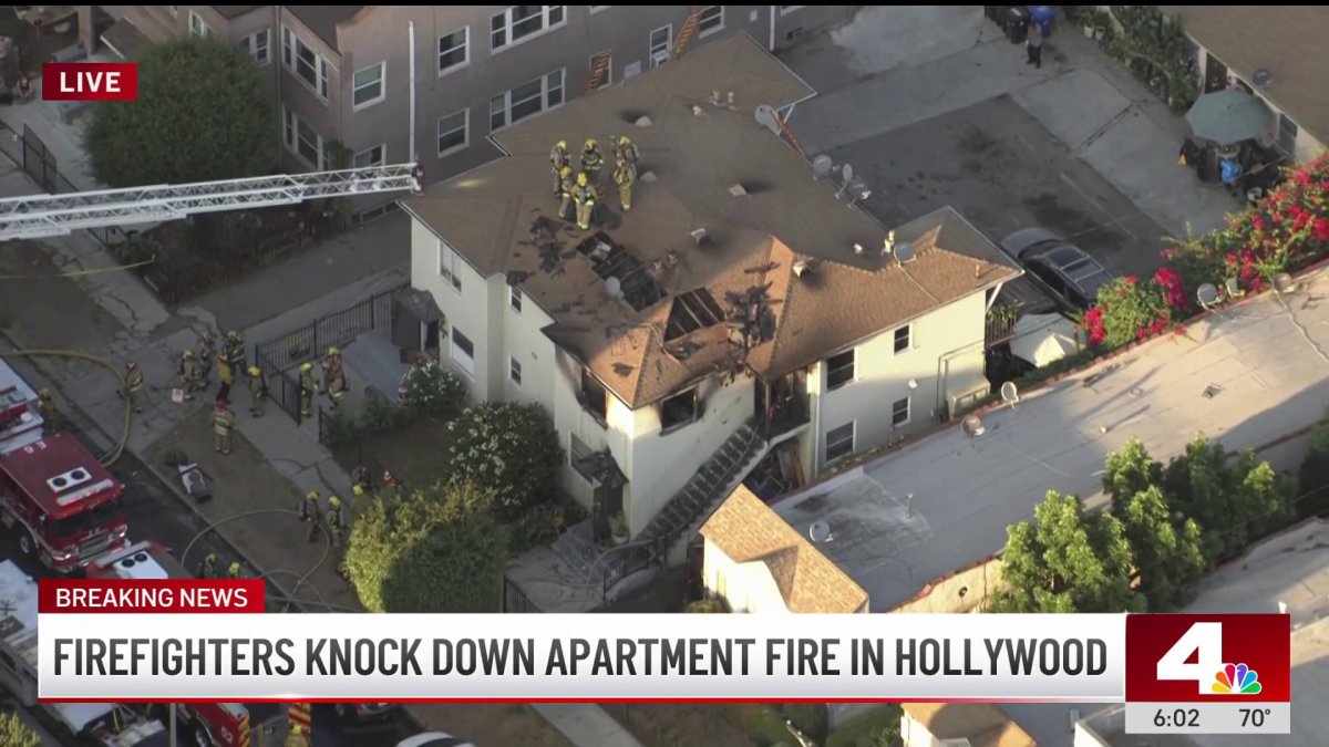 Hollywood apartment building catches fire – NBC Los Angeles