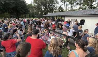 Thousands of Northeast Florida students, community members pour out support for Charlie Kirk at vigil