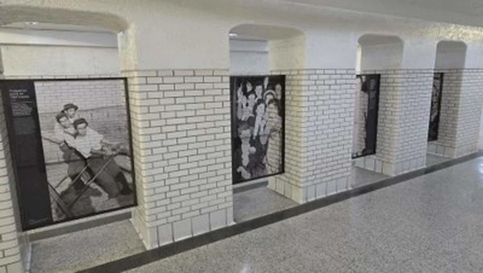 The Texas & Pacific Station’s remodeling included photos highlighting moments of the station’s history.