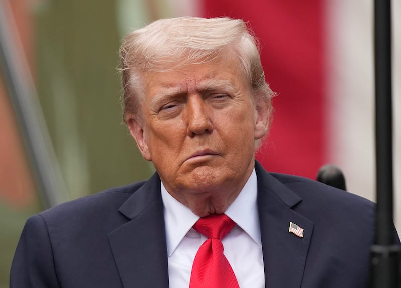 ARLINGTON, VIRGINIA - SEPTEMBER 11: U.S. President Donald Trump attends a September 11th observance event in the courtyard of the Pentagon September 11, 2025 in Arlington, Virginia. Today marks the 24th anniversary of the 9/11 terror attacks that claimed the lives of nearly 3,000 people. (Photo by Andrew Harnik/Getty Images)