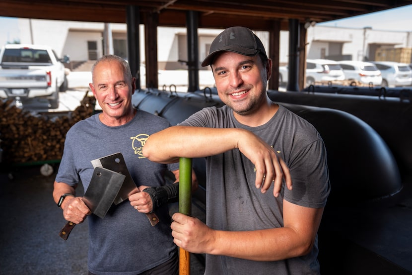 Todd David, right, founded Cattleack Barbeque. He sold it to Andrew Castelan in 2023.