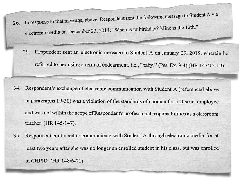 Excerpts from Texas Education Agency hearing examiner’s report