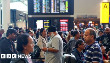 Delays after airport check-in system hit