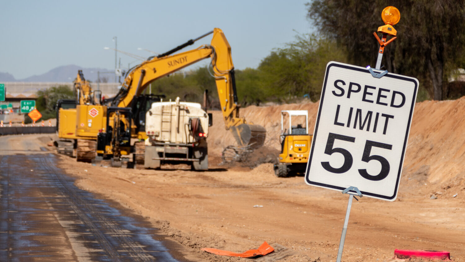 File photo of freeway roadwork for weekend freeway closures...