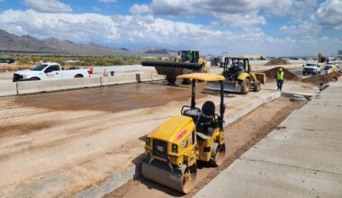 File photo of construction on Loop 101 Pima Freeway in Scottsdale...