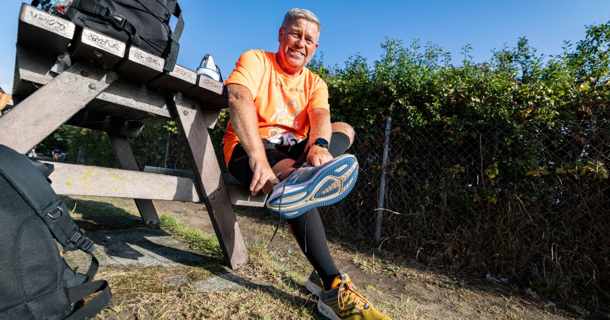 'Exercise makes your day brighter and better' says Greg after 1.2m. steps in August