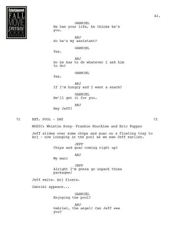 Lionsgate Aziz Ansari and Seth Rogen swap lives in 'Good Fortune' script page