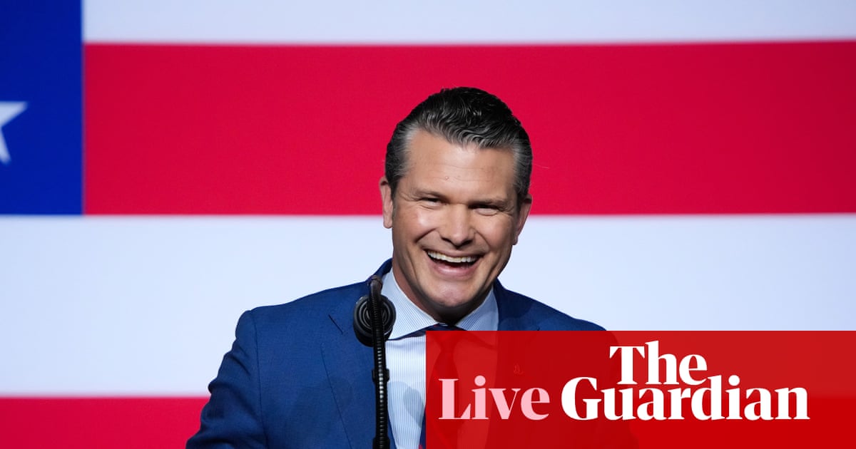 Pete Hegseth declares war on diversity efforts in military and mandates ‘male-standard’ fitness test to combat ‘fat troops’ – US politics live | US politics