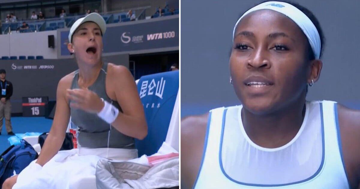 Coco Gauff match halted as players storm to net in angry confrontation | Tennis | Sport