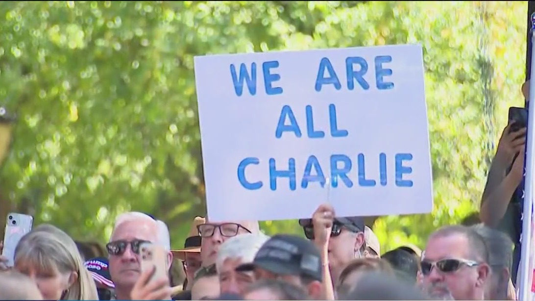 Charlie Kirk vigil in Arlington Heights