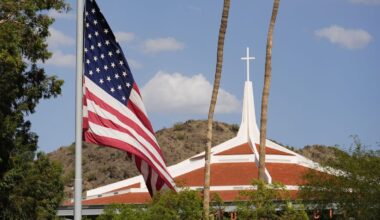 Church tied to Charlie Kirk holds service