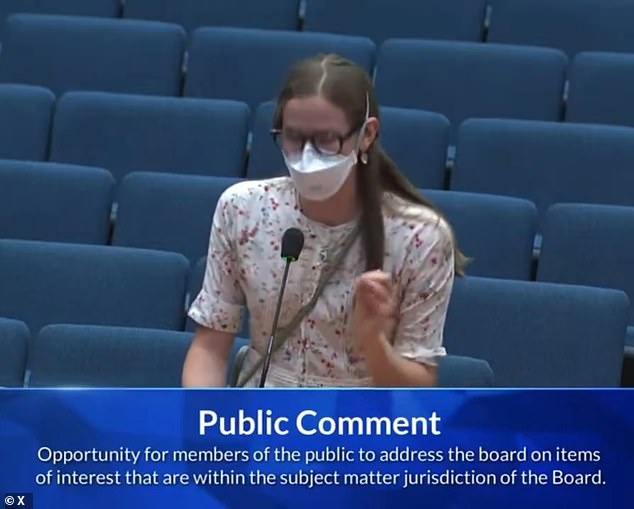 Violet last year spoke in front of the LA County Board of Supervisors in an effort 'to confront the long COVID crisis' with demands on how to restructure things moving forward