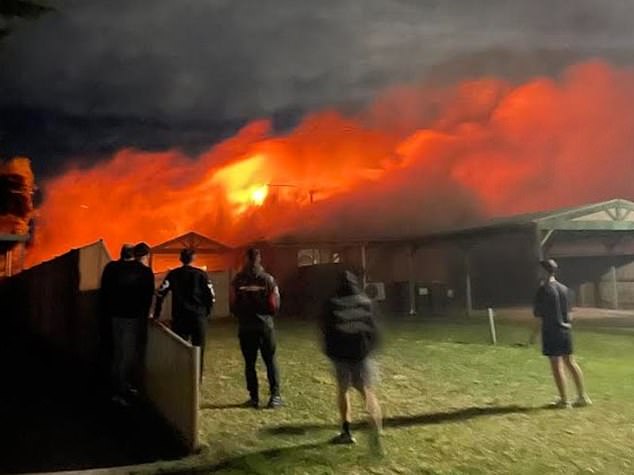Neighbours said they heard explosions before and during the fire that raged for half an hour while the children were inside