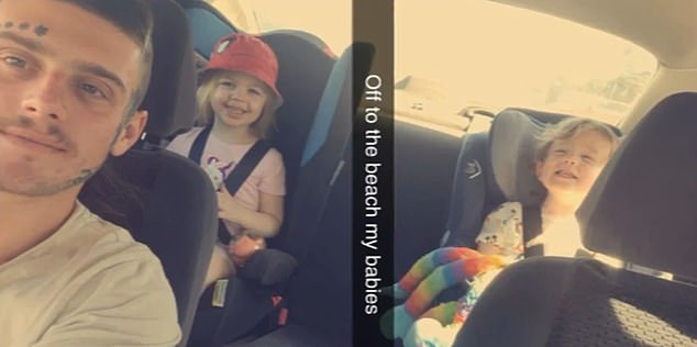 Jayde Petalas (left) - father of Izabel and Kalais (pictured) - had been estranged from Lee