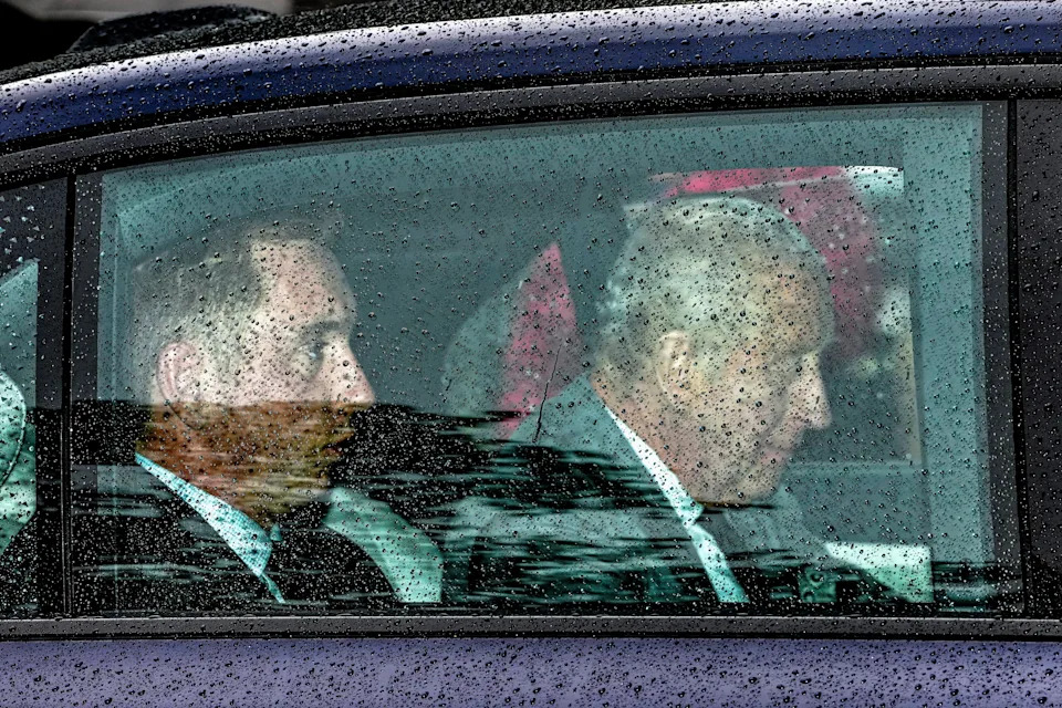 Britain's King Charles arrives at Clarence House, in London, Britain, September 10, 2025. REUTERS/Carlos Jasso
