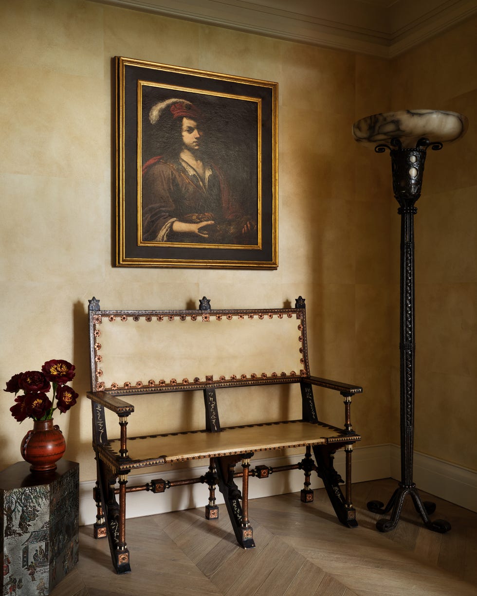 Interior space showcasing artistic furnishings and decor.