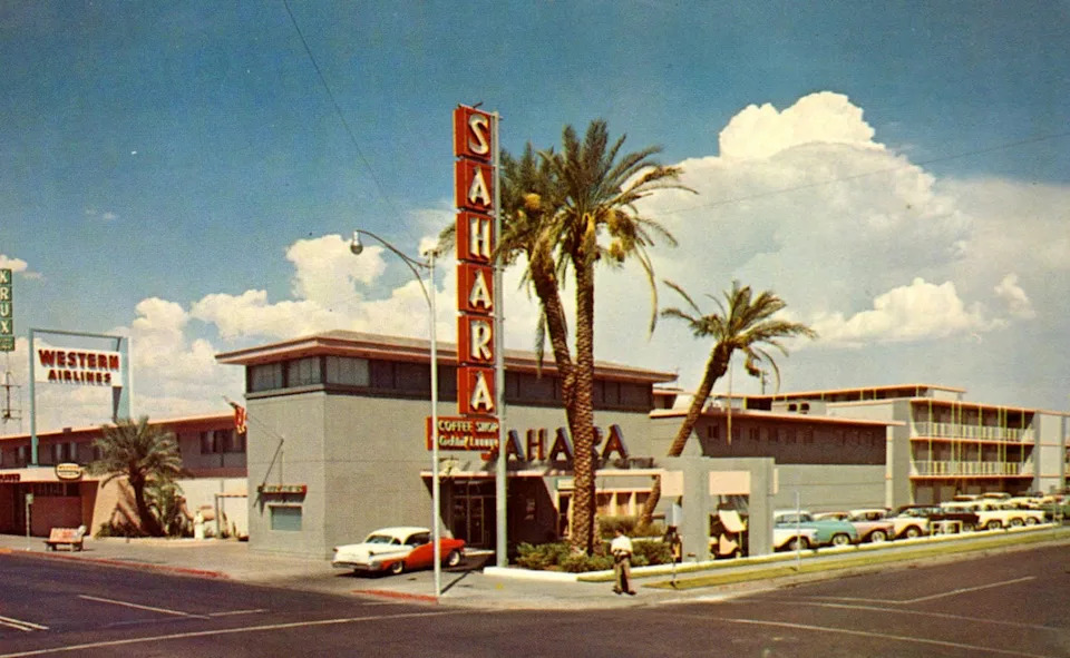 The Sahara Motor Inn opened in 1956 at the corner of First St. and Polk St and that first year Marilyn Monroe stayed in the hotel's three-room penthouse suite overlooking the pool while she was in town to shoot the movie, Bus Stop. It became the Ramada Inn in the 1960's.