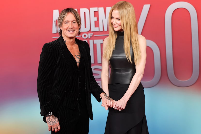 Keith Urban and Nicole Kidman arrive during the red carpet of 60th Academy of Country Music...