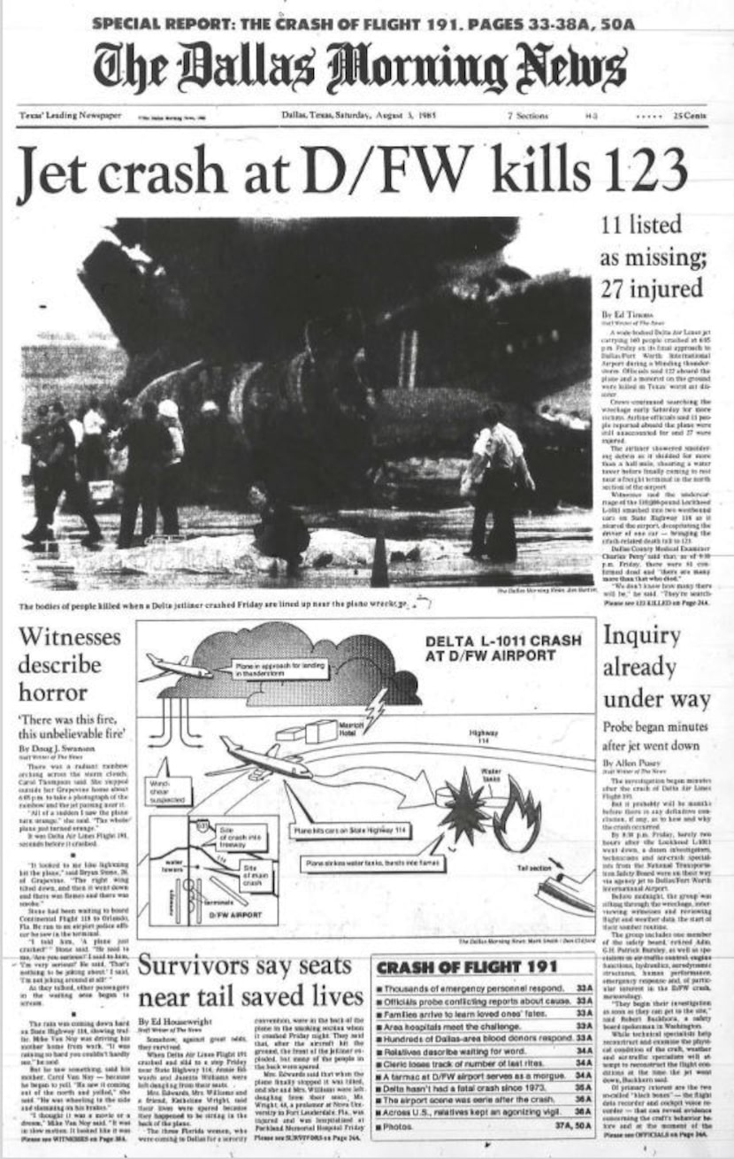 Delta Air Lines Flight 191 crash at DFW Airport: Aug. 3, 1985