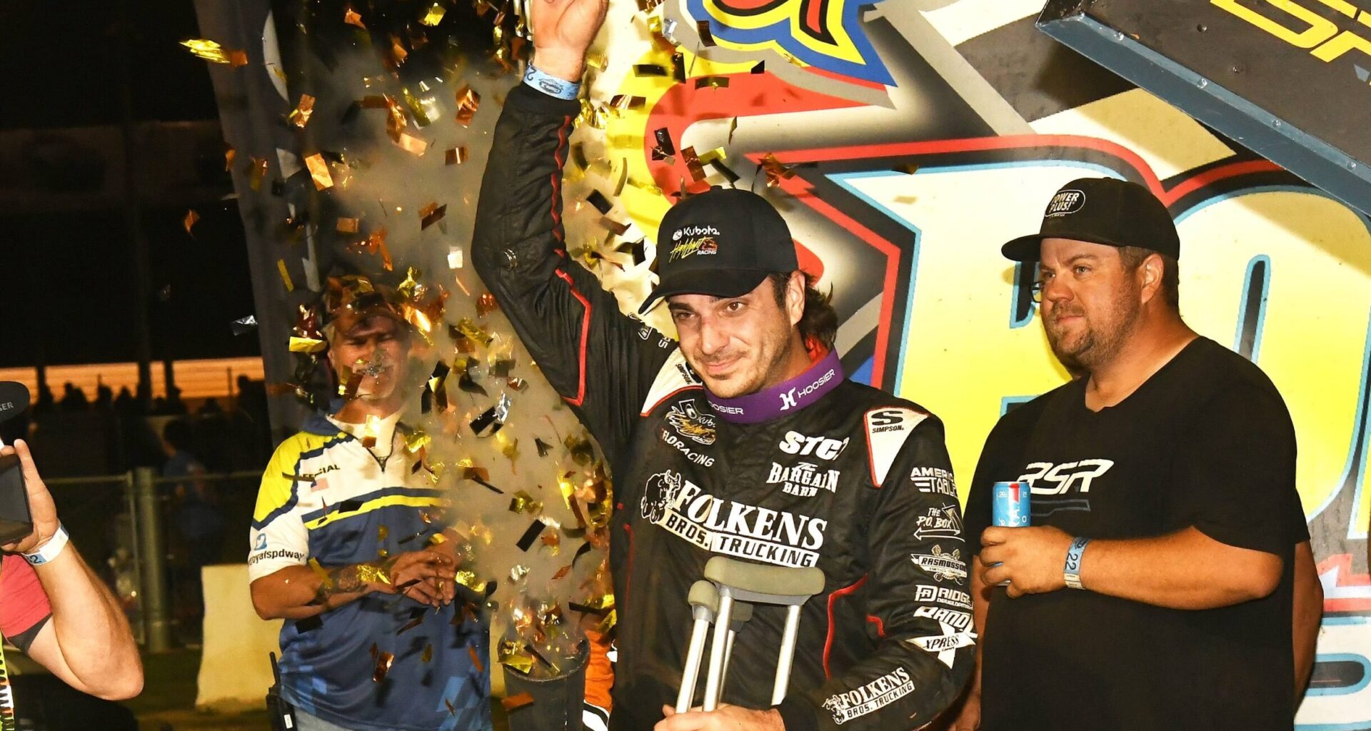 Aaron Reutzel booed in victory lane while on crutches at Port Royal