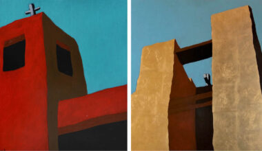 Artist Creates Minimalist Paintings Celebrating Pueblo Architecture