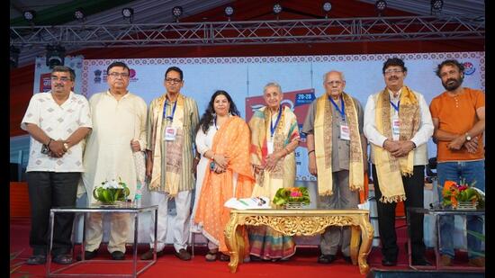 Awadhi poetry, prose and culture reigned supreme on the second day of the book festival at Lucknow University on Sunday. (HT)