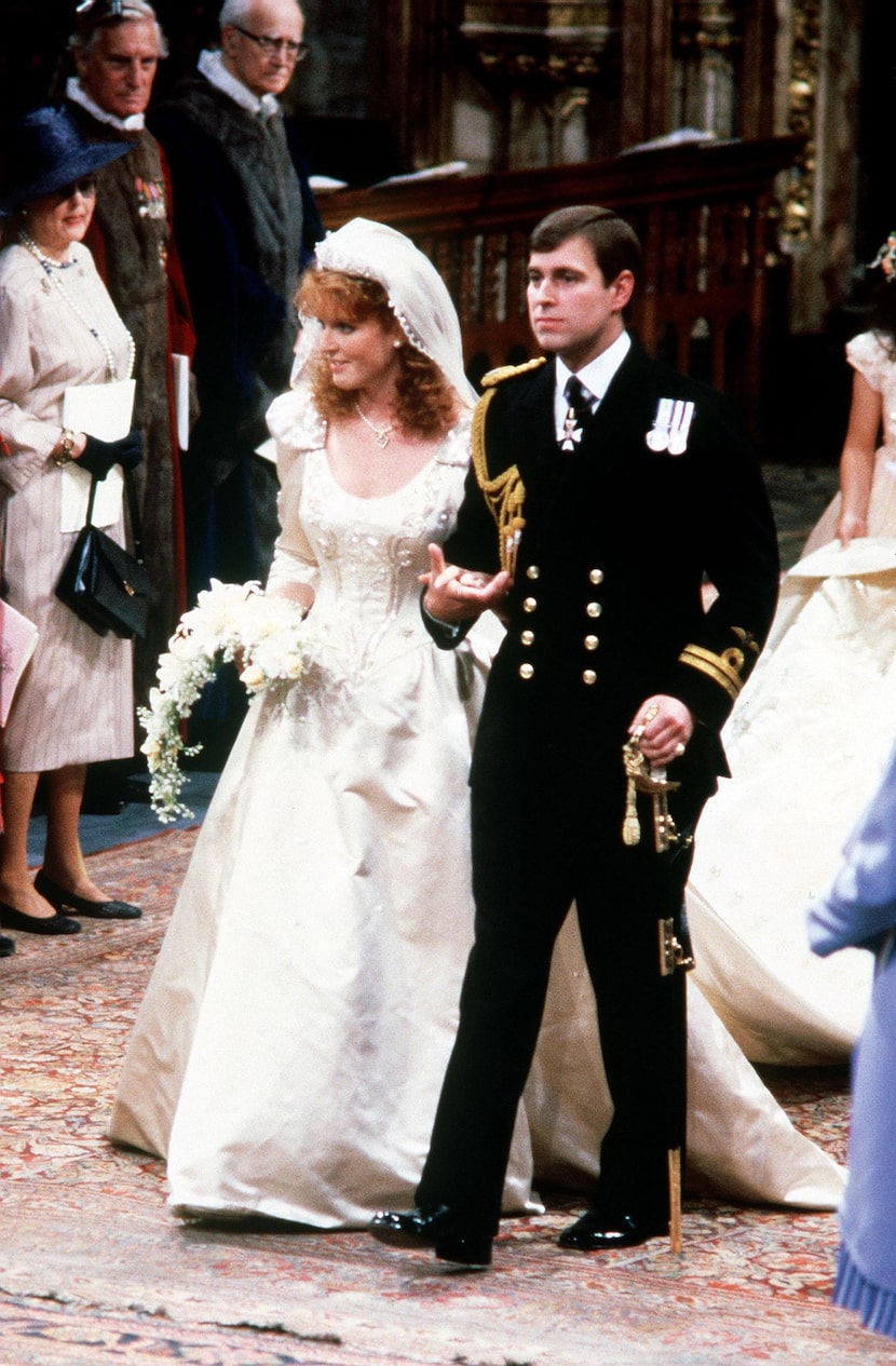Sarah Ferguson weds Prince Andrew in London's Westminster Abbey, July 7, 1986. 
