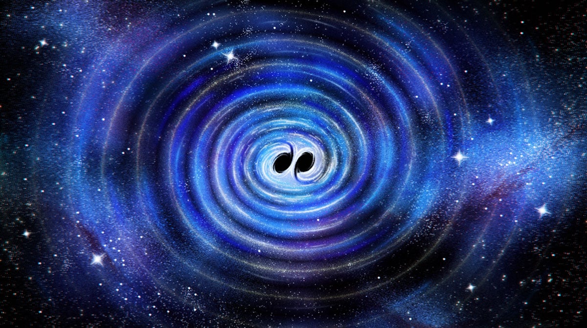 Black Hole Merger Illustration