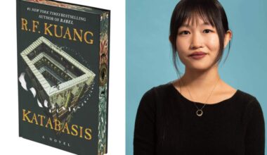 The cover of &quot;Katabasis&quot; and author R.F. Kuang. (Courtesy of HarperVoyager and John Packman)