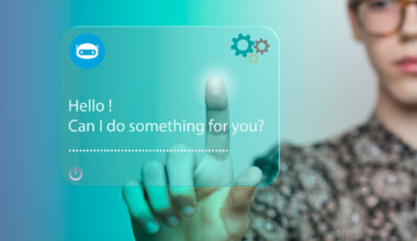 Boy using smart chatbot.