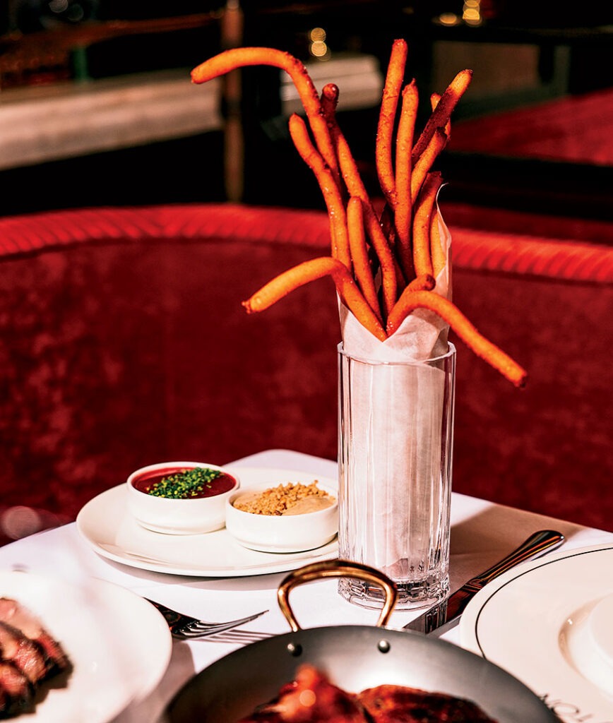 Pommes purée frites