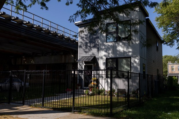 Lawndale Christian Development Corp. built this house on a previously vacant lot at 1938 S. Sawyer Ave. in North Lawndale. The nonprofit has bought dozens of properties in the neighborhood to maintain affordability for residents. (Eileen T. Meslar/Chicago Tribune)