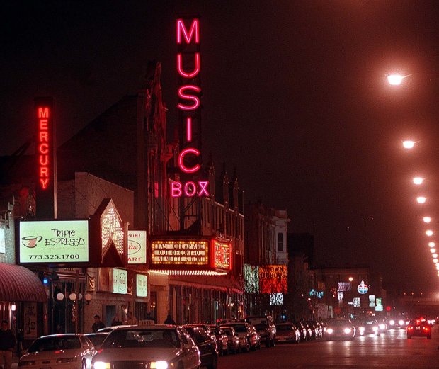 The Music Box Theatre, 3733 N. Southport Ave., in 1997. (Charles Cherney/Chicago Tribune)