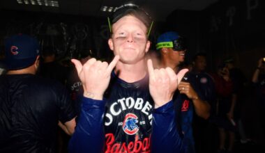 Chicago Cubs celebrate their return to the postseason
