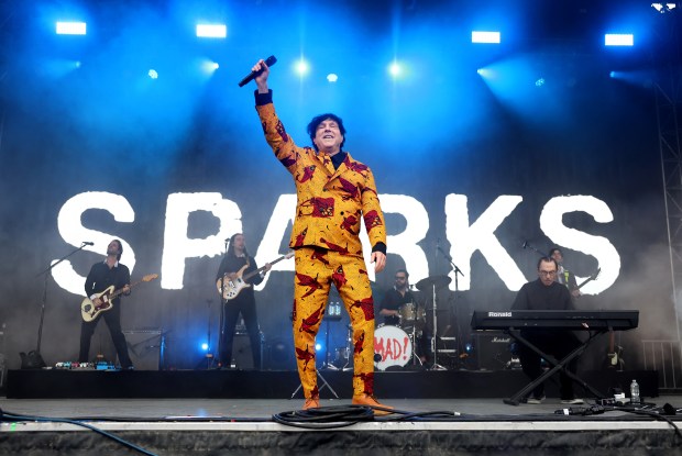 Sparks performs at Riot Fest in Chicago's Douglass Park on Friday, Sept. 19, 2025. (Chris Sweda/Chicago Tribune)