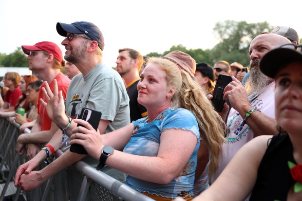 Fans enjoy a performance by Rilo Kiley at Riot Fest in Chicago's Douglass Park on Friday, Sept. 19, 2025. (Chris Sweda/Chicago Tribune)
